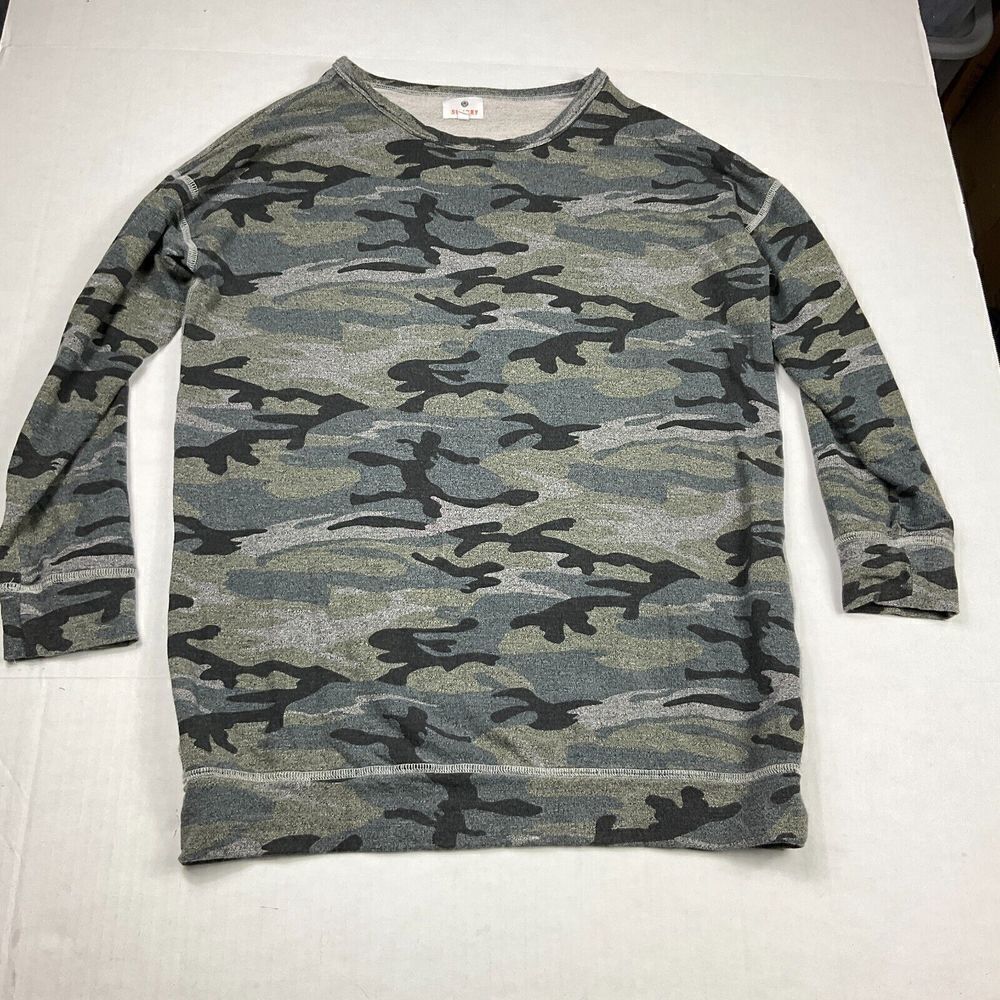Sundry Womens Sweatshirt Camouflage Long Sleeve Oversized Pullover Size 1 SMALL